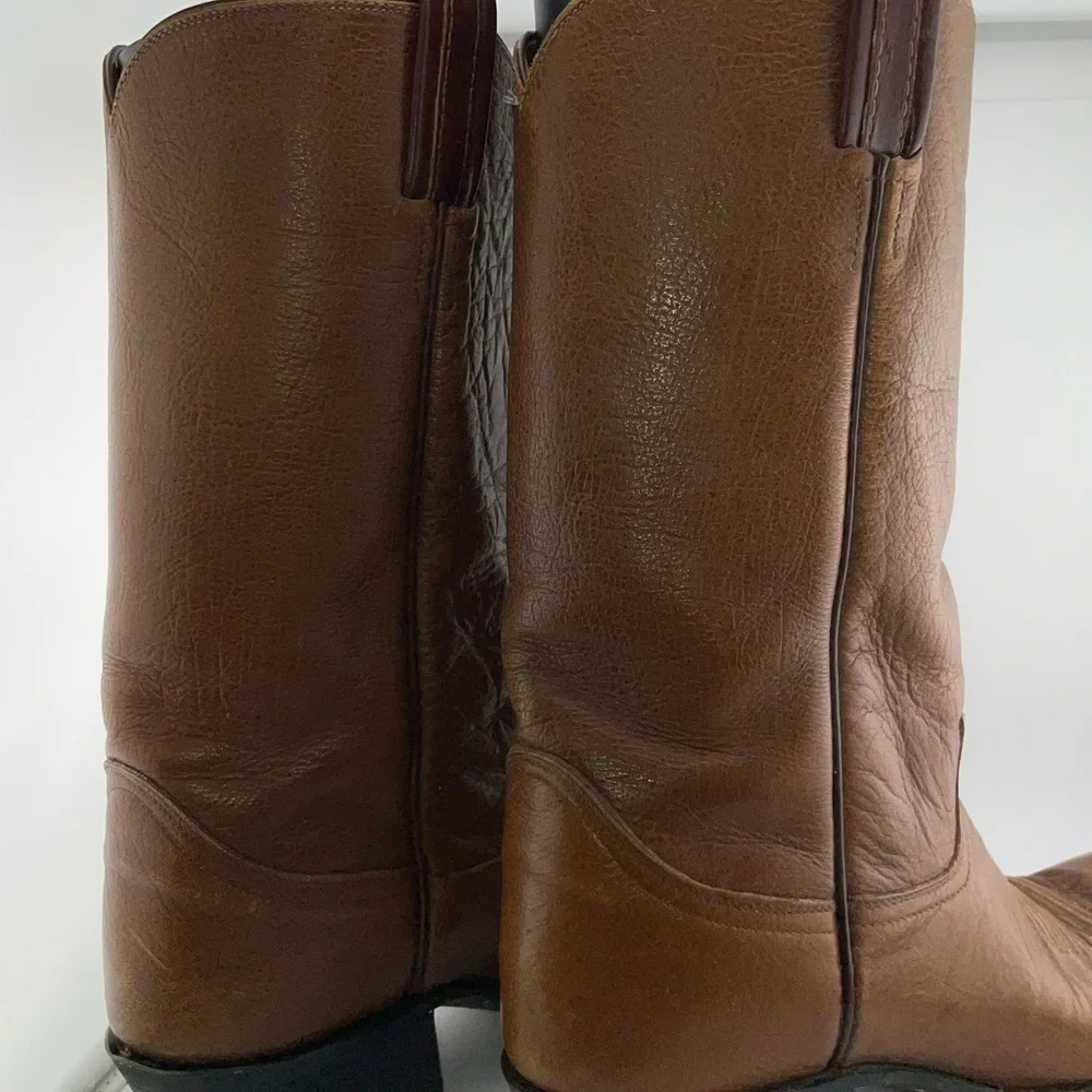 Tony Lama - Brown Textured- Handcrafted - Women's - Cowboy Boots- Size 10 B - Picture 7 of 11